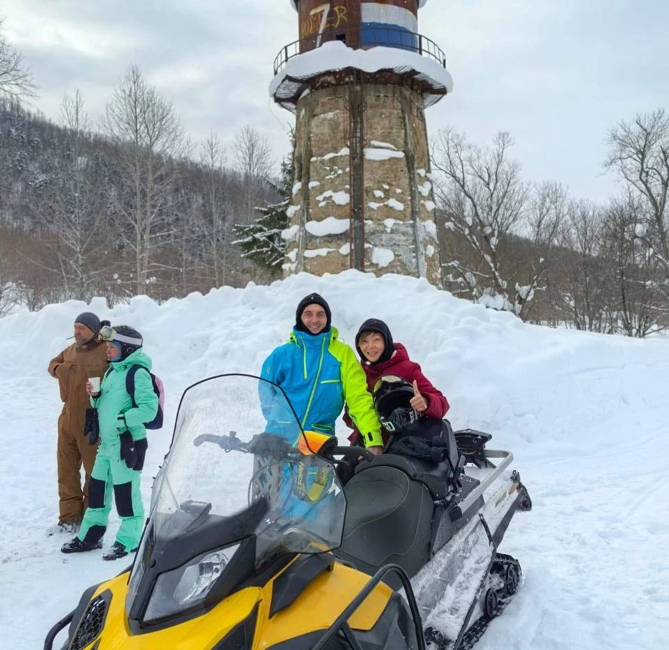 Four-hour snowmobile rides through the winter forest (Ozhidaevo)